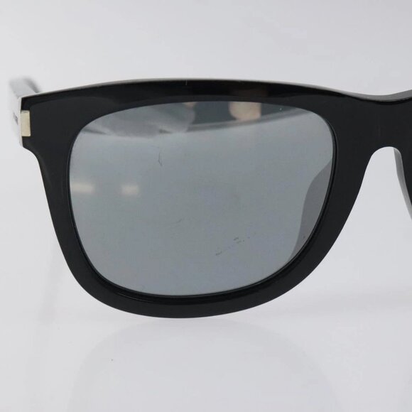 SAINT LAURENT Sunglasses Plastic Black Auth main image 6